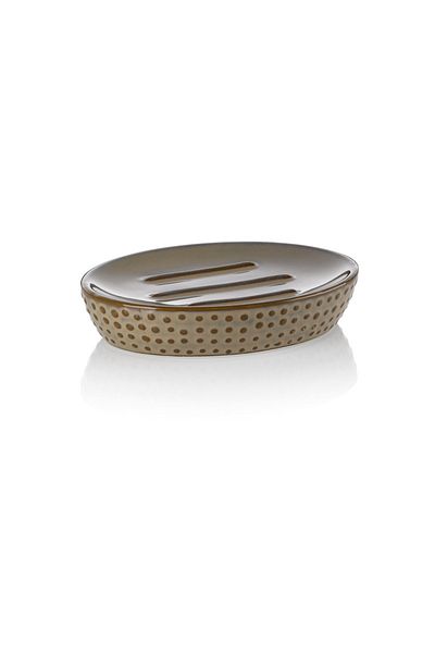 Kela Dotskeramika mocha soap dish