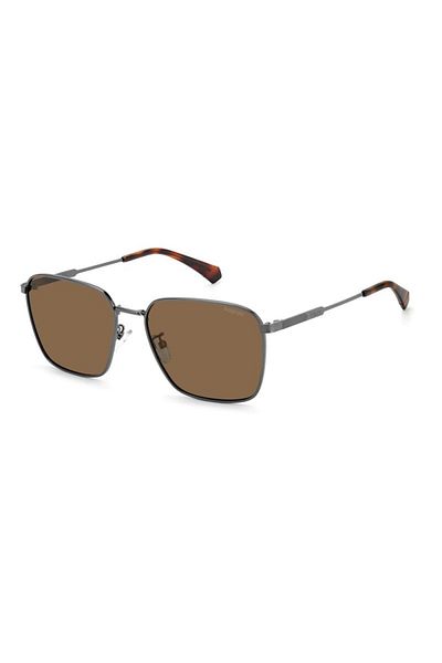 Polaroid Men's Sunglasses Pld 4120 G/s/x Kj1/sp, Grey, Rectangular, 59 Mm