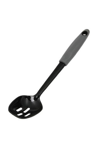 Chef Craft Nylon Slotted Spoon Grey and Black 12inch