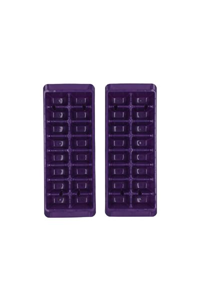 Chef Craft 2-Piece Heavy Duty Stack and Nest Ice Cube Tray Set Assorted Color