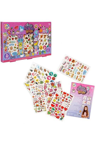 BYCEGU 91080 Color Tattoo Set Contains 14 Sheets Children's Tattoo Set