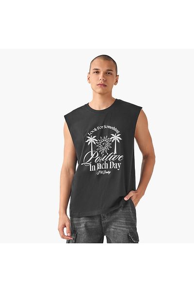 SP Characters Graphic Print Sleeveless Vest