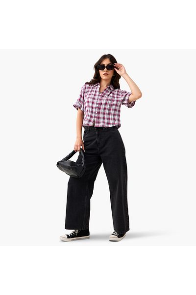 Lee Cooper Regular Fit Collared Checked Shirt