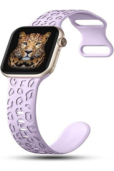 Alstrap Apple Watch 11-10 42mm 6 7 8 9 10 Se Uyumlu 38-40-41mm Leopar Desenli...