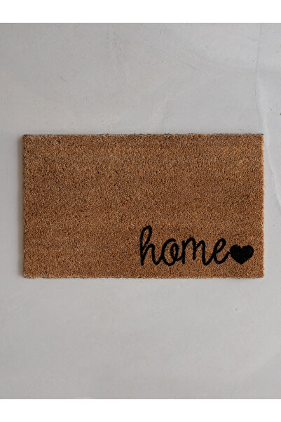 MODAPEK Kapı Önü Paspası Kalpli Home Ev Hediyesi 35x60