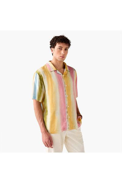 Iconic Iconic Striped Camp Collar Shirt