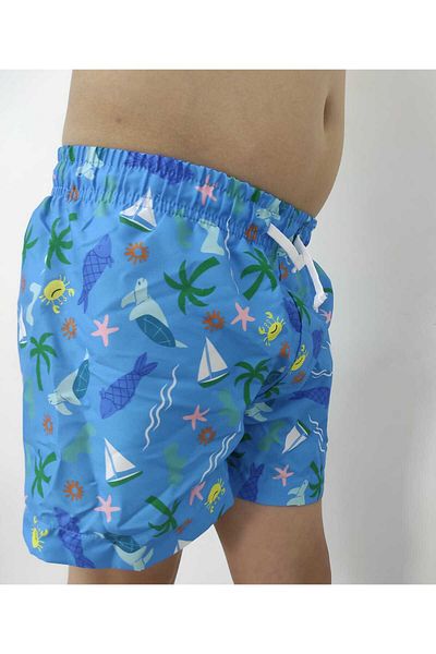 DÜVEN Pantaloni scurți de baie cu model pentru băieți - Pantaloni scurți de baie pentru copii