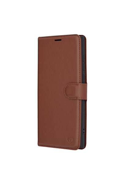 SKYDDAR INNOVATION Θήκη για Samsung Galaxy S22 Ultra 5G, Δερμάτινη θήκη τύπου βιβλίου, με εσωτερικό πορτοφόλι, σετ αυτοκόλλητων, καφέ