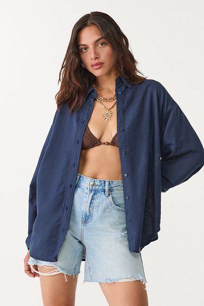 Stradivarius Linen blend shirt