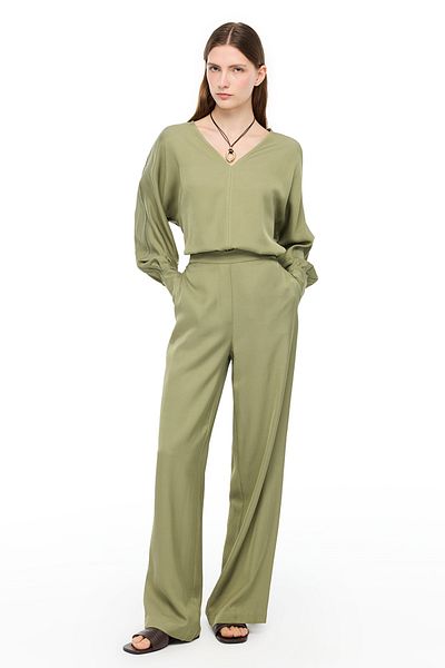 Perspective Khaki Favo Rs Comfortable Fit High Waist Pants