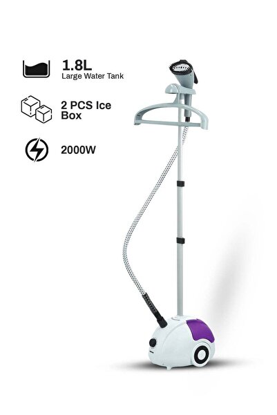 Geepas مكواة بخار للملابس، مكواة بخار عمودية بقوة 2000 واط