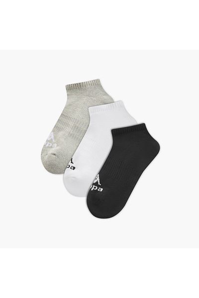 Kappa Set of 3 - Kappa Logo Print Half Terry Ankle Length Socks