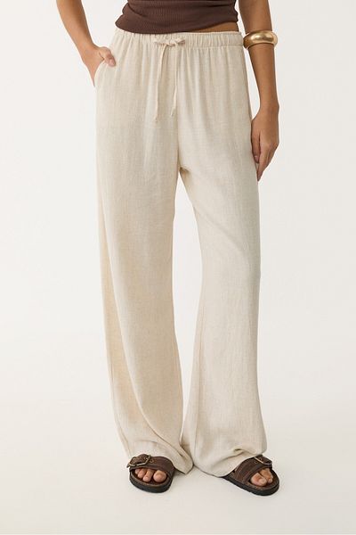 Stradivarius Flowing linen blend trousers