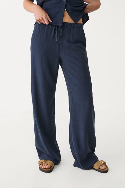 Stradivarius Flowing linen blend trousers