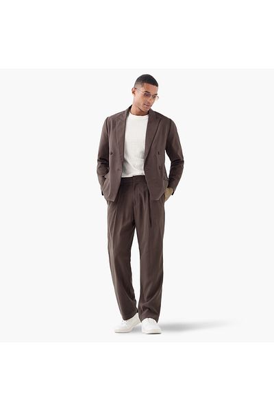 Iconic Relaxed Fit Pleated Pants with Pockets