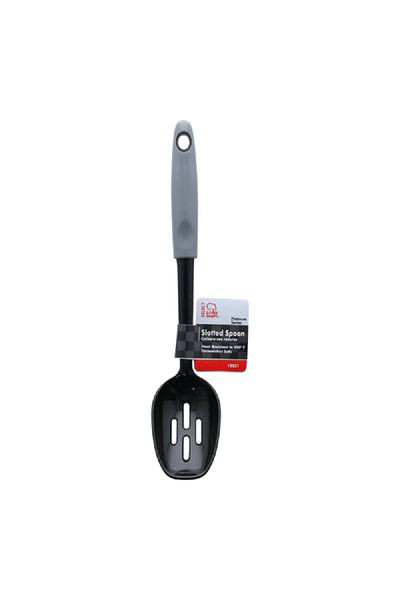 Chef Craft Nylon Slotted Spoon Grey and Black 12inch
