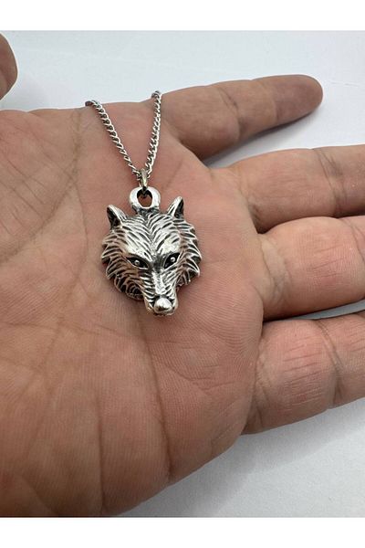 Herşey Nota Cunning Spirit – Unisex Necklace with Fox Head Figure (60 cm Chain)