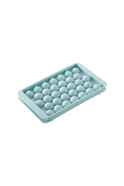 huitich 33-Square & Circular Ice Cube Tray Multipurpose Food-Grade Freezer Mold with Lid Blue