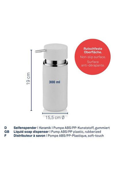 Kela Soap dispenser Ceramic dark pink 16.5 cm 6.5 cm 300.0 ml