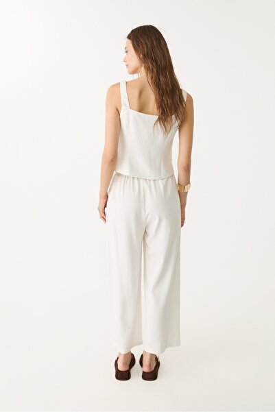 Stradivarius Linen blend darted culottes