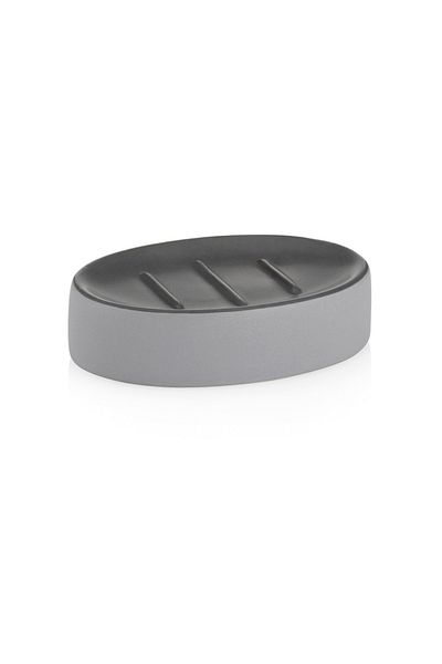 Kela Light gray ceramic soap dish Matsi