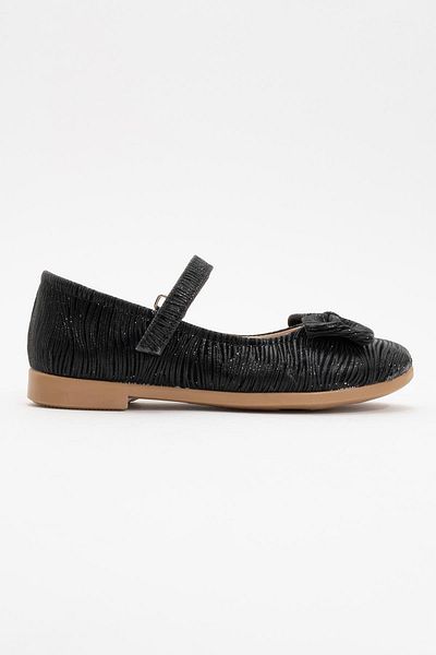 CCWAY AYAKKABI Children's Ribbon Shoes 26-30 Black