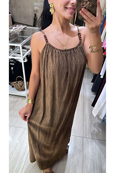 Becca Boutique Askılı Astarlı Elbise