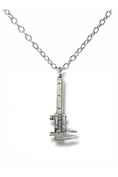 Herşey Nota Precision Craft – Repairman Unisex Necklace with Caliper Figure (60 cm Chain)