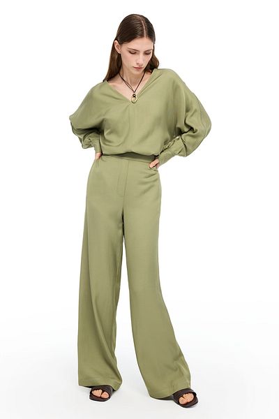 Perspective Khaki Favo Rs Comfortable Fit High Waist Pants