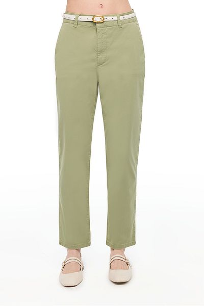 Perspective Khaki Denim Slim Fit High Waist Denim