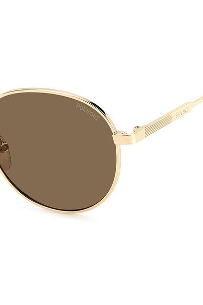Polaroid Ochelari de soare Polaroid PLD 4135S/X 01Q/SP pentru femei, aurii, rotunzi, 54 mm