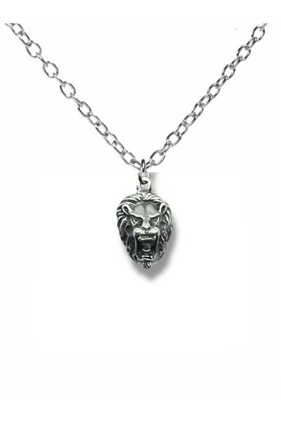 Herşey Nota Majestic Lion – Unisex Necklace with Lion Head Figure (60 cm Chain)