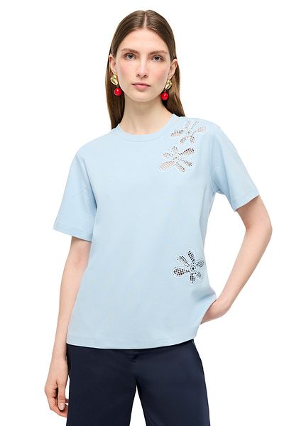 Perspective Tricou din bumbac cu dungi