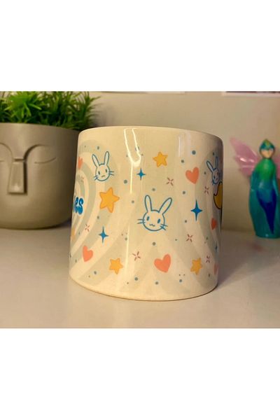 RHG Art Powerpuff Girls - Blossom - Buttercup - Bubbles Heart Detailed Mug Cup Coffee Cup
