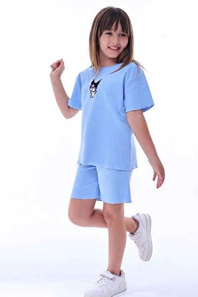 ZUZUNGA Ribana Beybi Overlock Detailed Kuromi Embroidered Top-Under Set