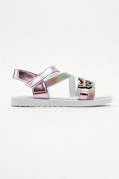 CCWAY AYAKKABI Children's Butterfly Sandals Pudra