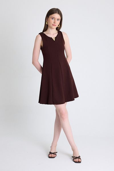 Rays Coffee Accessory Detailed Sleeveless Mini Dress 2238