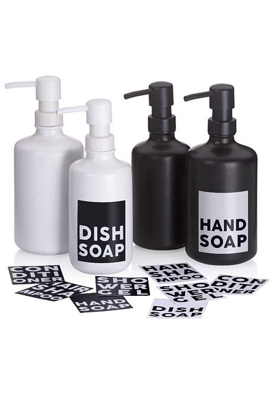 Kela Leonie soap dispenser black ceramic 20.0cm 7.5cm 300.0ml