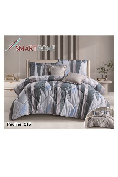 smart home Double-sided comforter set, 6-piece bedspread, 6-piece comforter with filling, 100% microfiber