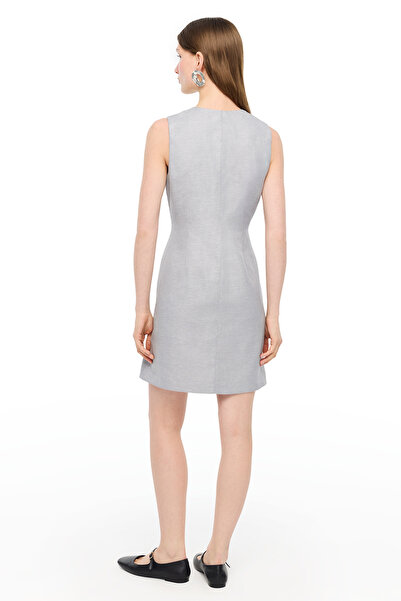 Perspective Φόρεμα μίνι μεγέθους σε σκούρο γκρι Tours εφαρμοστό