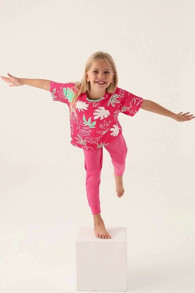 Rolypoly Mother-daughter dual set - light fuchsia