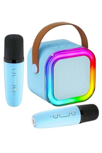 Toybox Karaoke Portable Wireless Bluetooth Speakers with Microphone & LED Lights