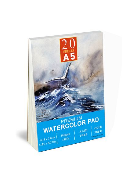 Choice A5 Watercolour Paper A3/A4/A5 300gsm - Professional Artists Water Colour Pad with 20 Sheets - Art Pa