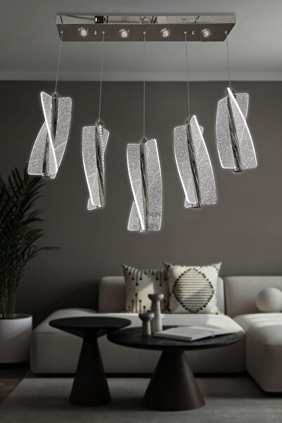 RSCOLLECTIONS Liza 5 Li Sıralı Sarkıt Led Avize