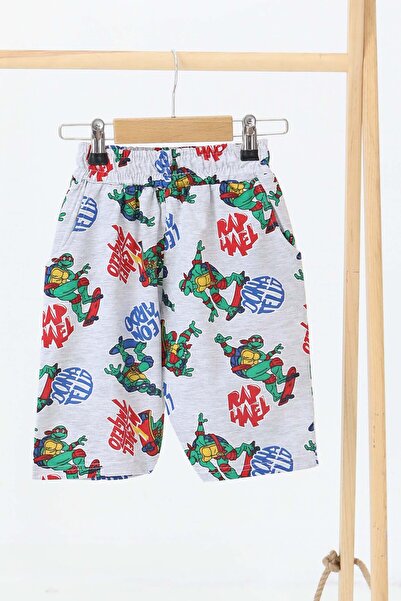TOFİSA Мъжки шорти с печат в сиво - 27319