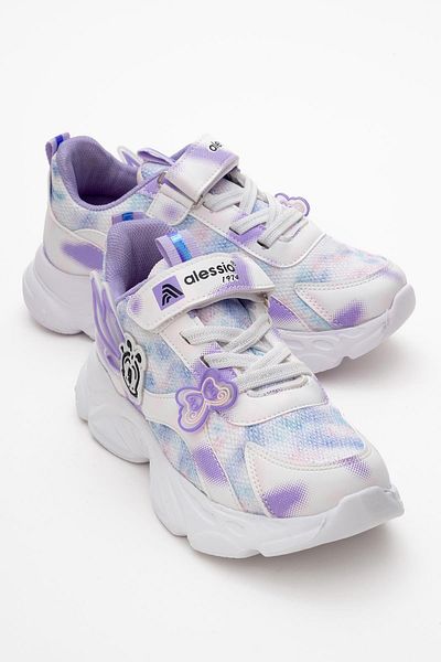 CCWAY AYAKKABI Pantofi sport pentru copii Anorak cu velcro 26-30 ALB LILA