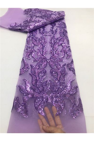 Choice 1 Yards J03 2025 Latest High Quality Delicate Elegant Soft Embroidery Tulle Sequin Fabric 1 Yards Fo