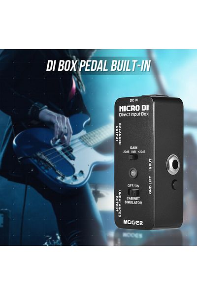 Choice MOOER MICRO DI Cabinet Simulator DI Box Direct Input Box Pedal Full Metal Shell Effect Pedal Make...