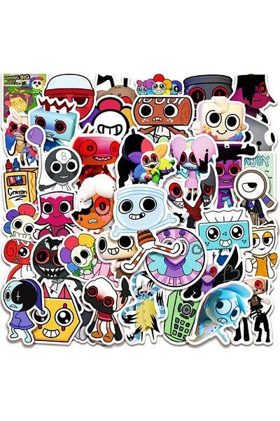 Choice 50PCS Dandy's World Graffiti Stickers - Skater Aesthetic, Music & Horror Game Art for Skateboard,...