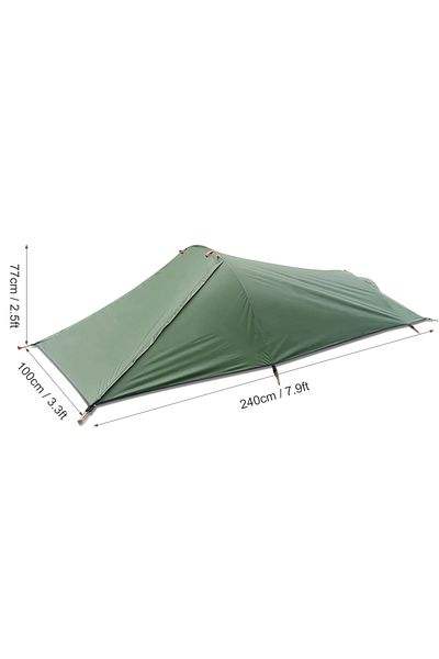 Choice Army green Tent Ultralight Outdoor Single Person Camping Tent Water Resistant Tent Aviation Aluminum